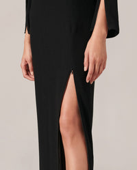 Robe Laurier à col rond - Black