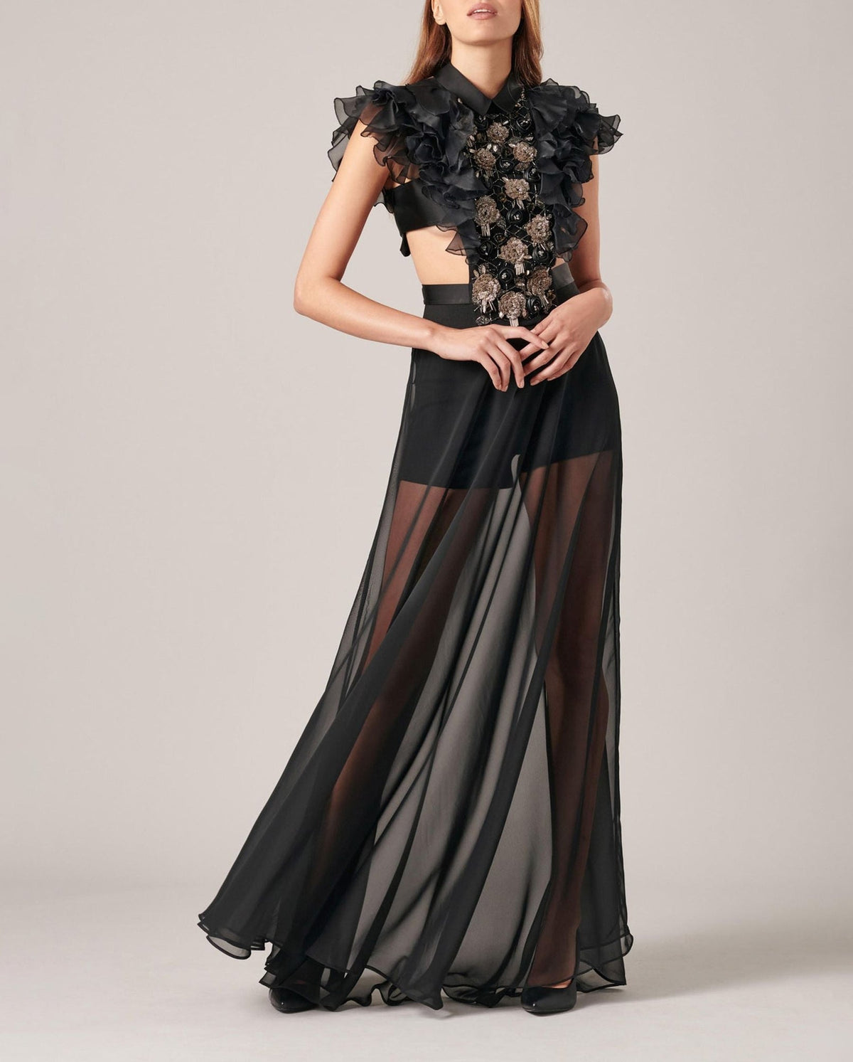 Jupe Littoral en soie - Black