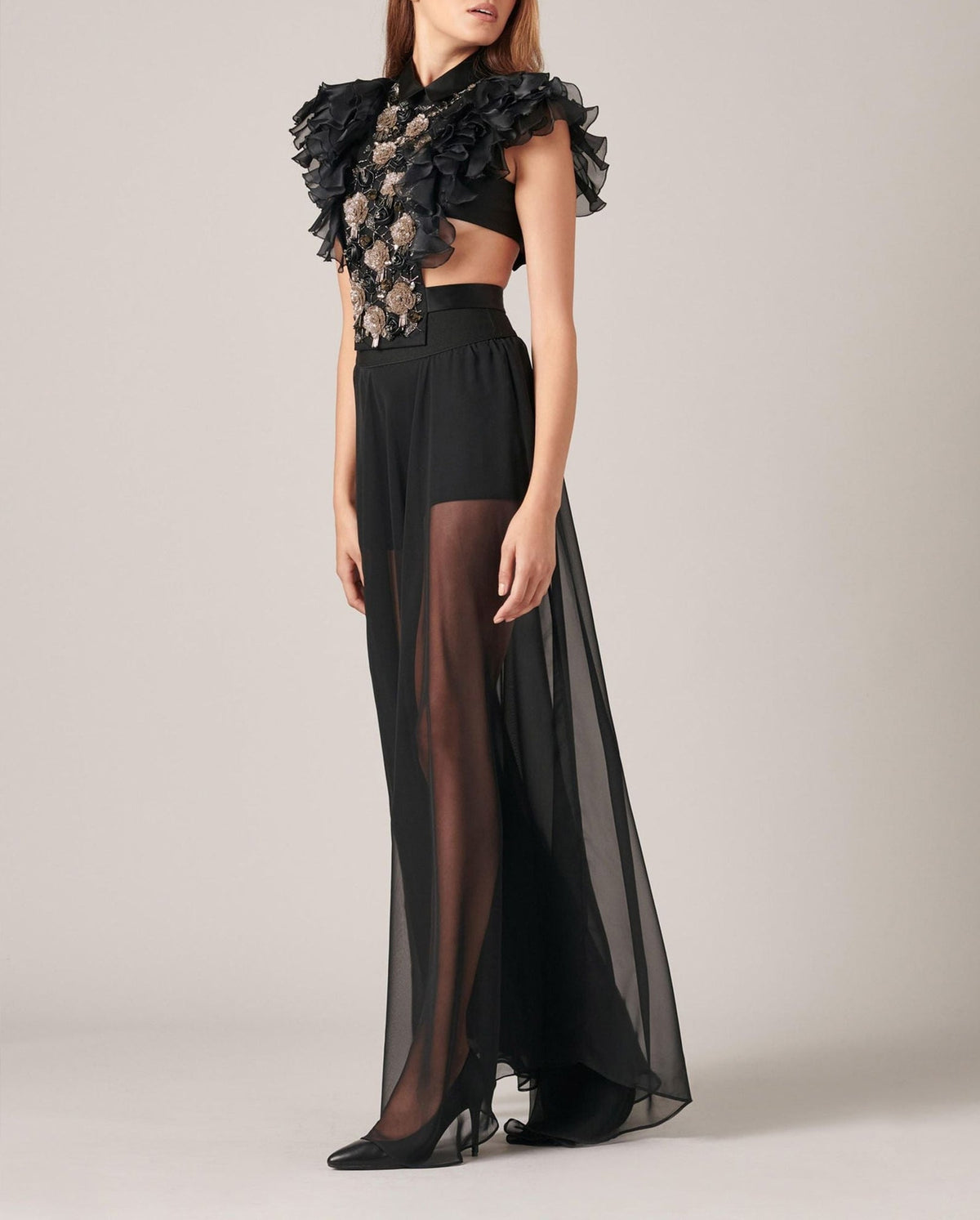 Jupe Littoral en soie - Black