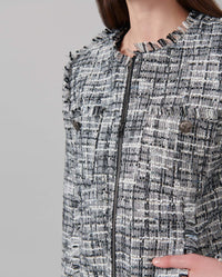 Veste Francoise en twéed - Black & White