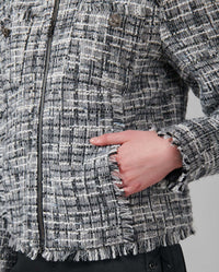 Veste Francoise en twéed - Black & White