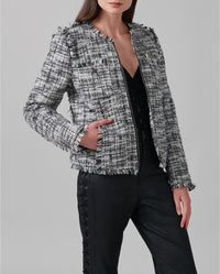Veste Francoise en twéed - Black & White