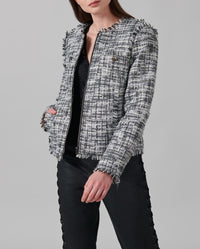 Veste Francoise en twéed - Black & White
