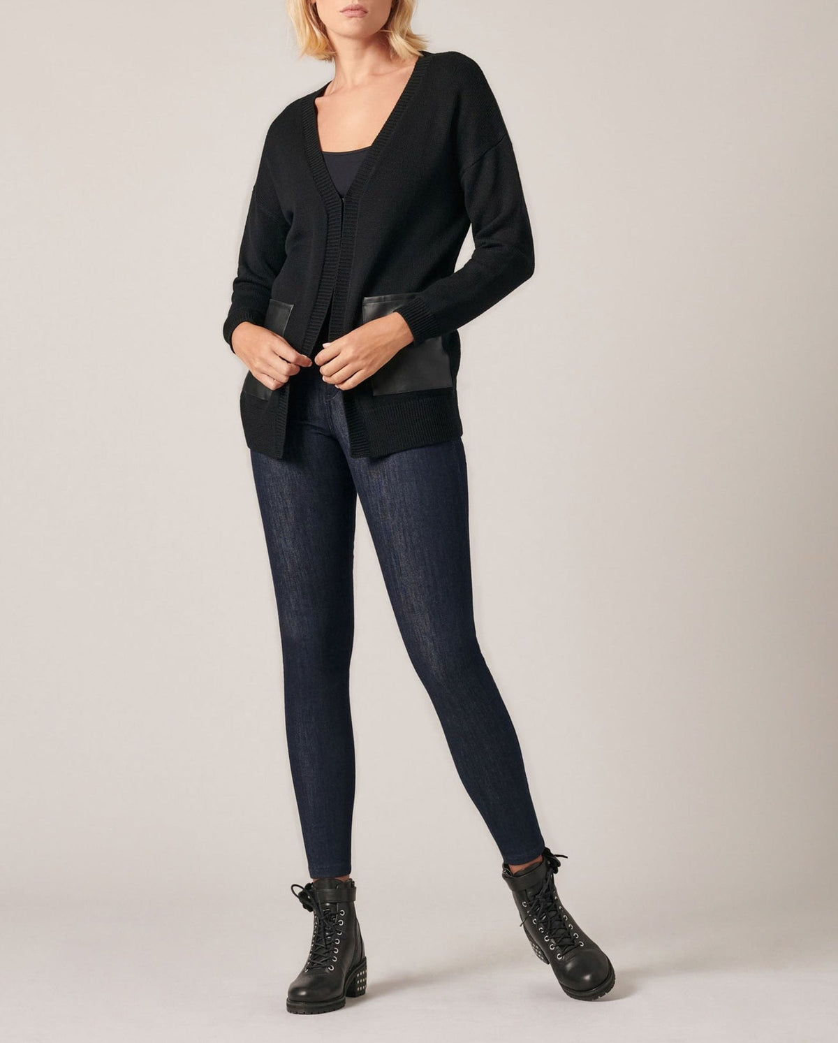 Cardigan Fael en laine - Black