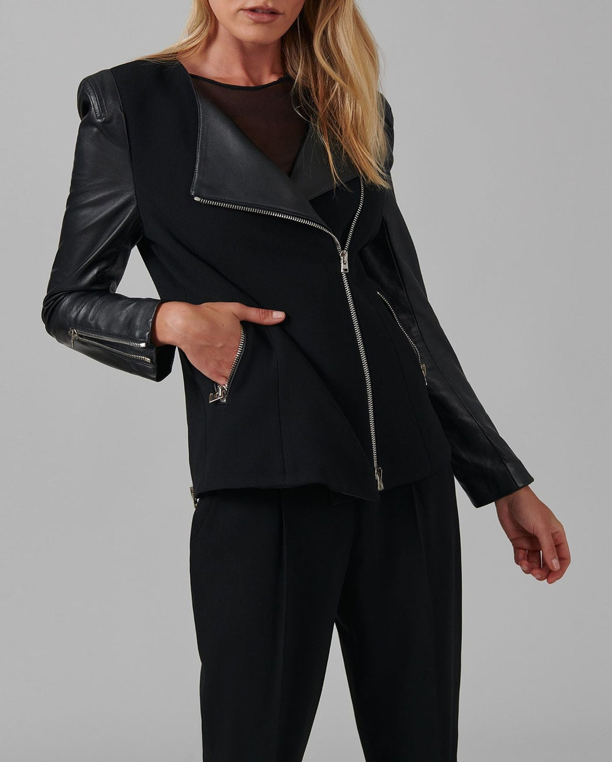 Veste Fatine bi-matière - Black