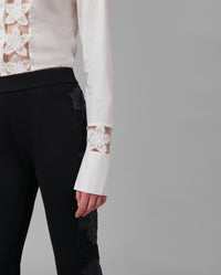 Chemise Melopée en dentelle à détails brodés - Moon White