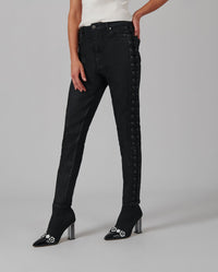 Jeans skinny Rock à laçets - Black