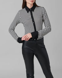Chemise Duo à col en crêpe - Black & White
