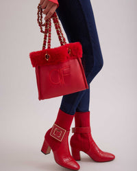 Sac à main Felix réversible en cuir - Tango Red
