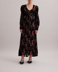 Robe Albine en velours - Black