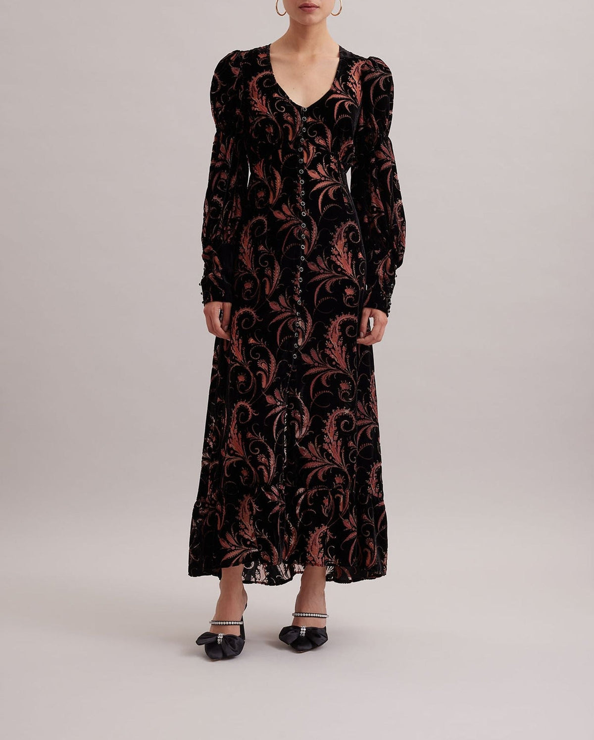 Robe Albine en velours - Black