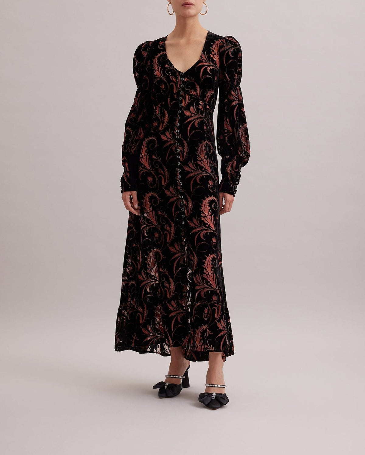 Robe Albine en velours - Black