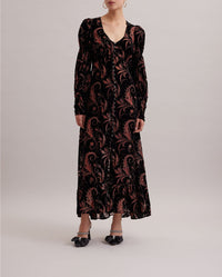 Robe Albine en velours - Black