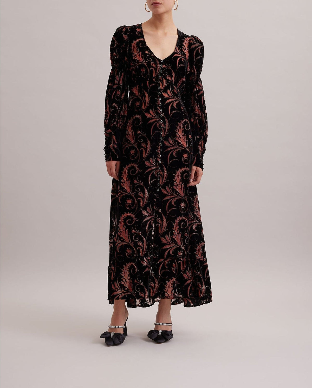 Robe Albine en velours - Black