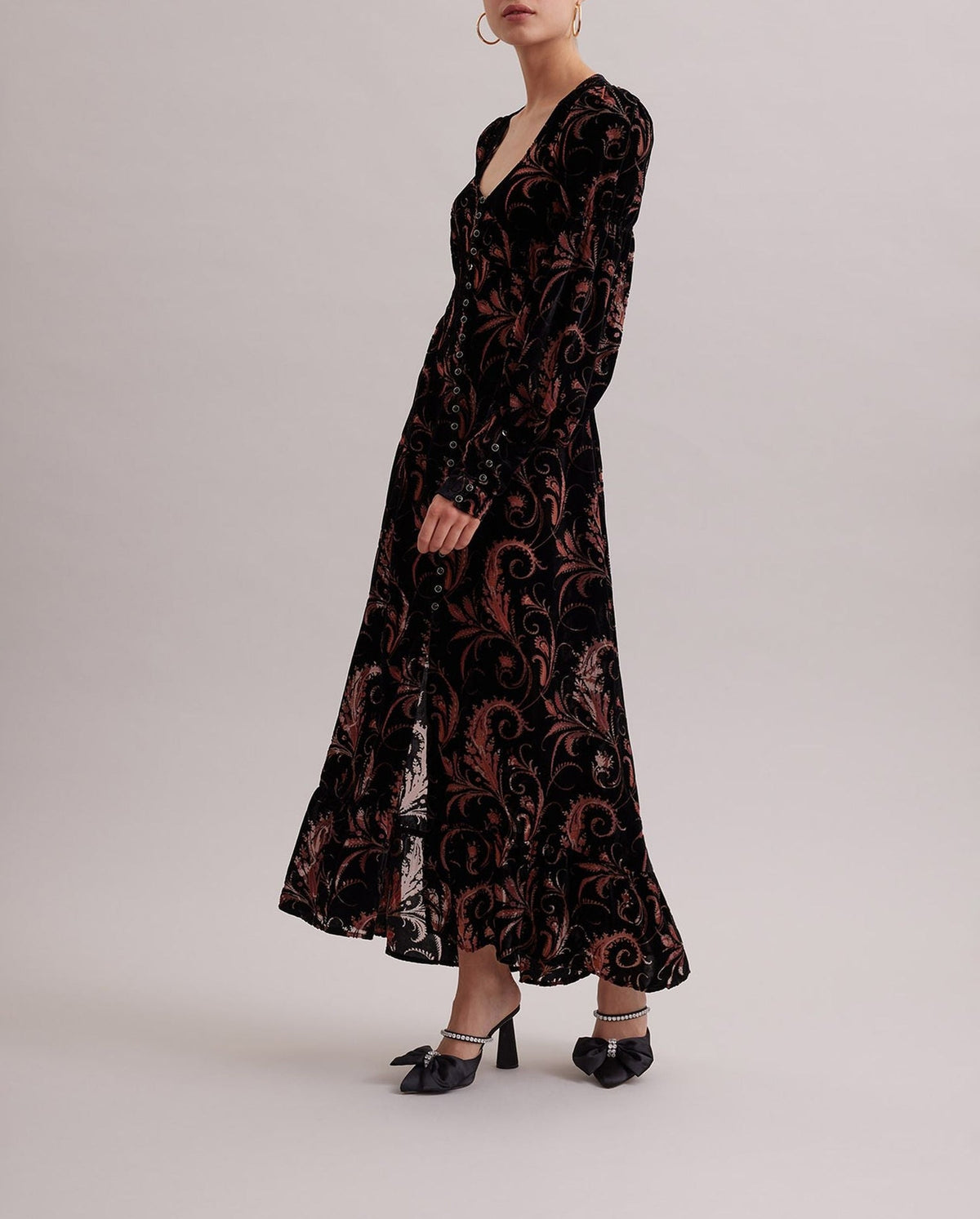 Robe Albine en velours - Black