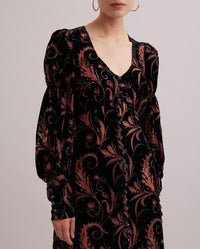 Robe Albine en velours - Black