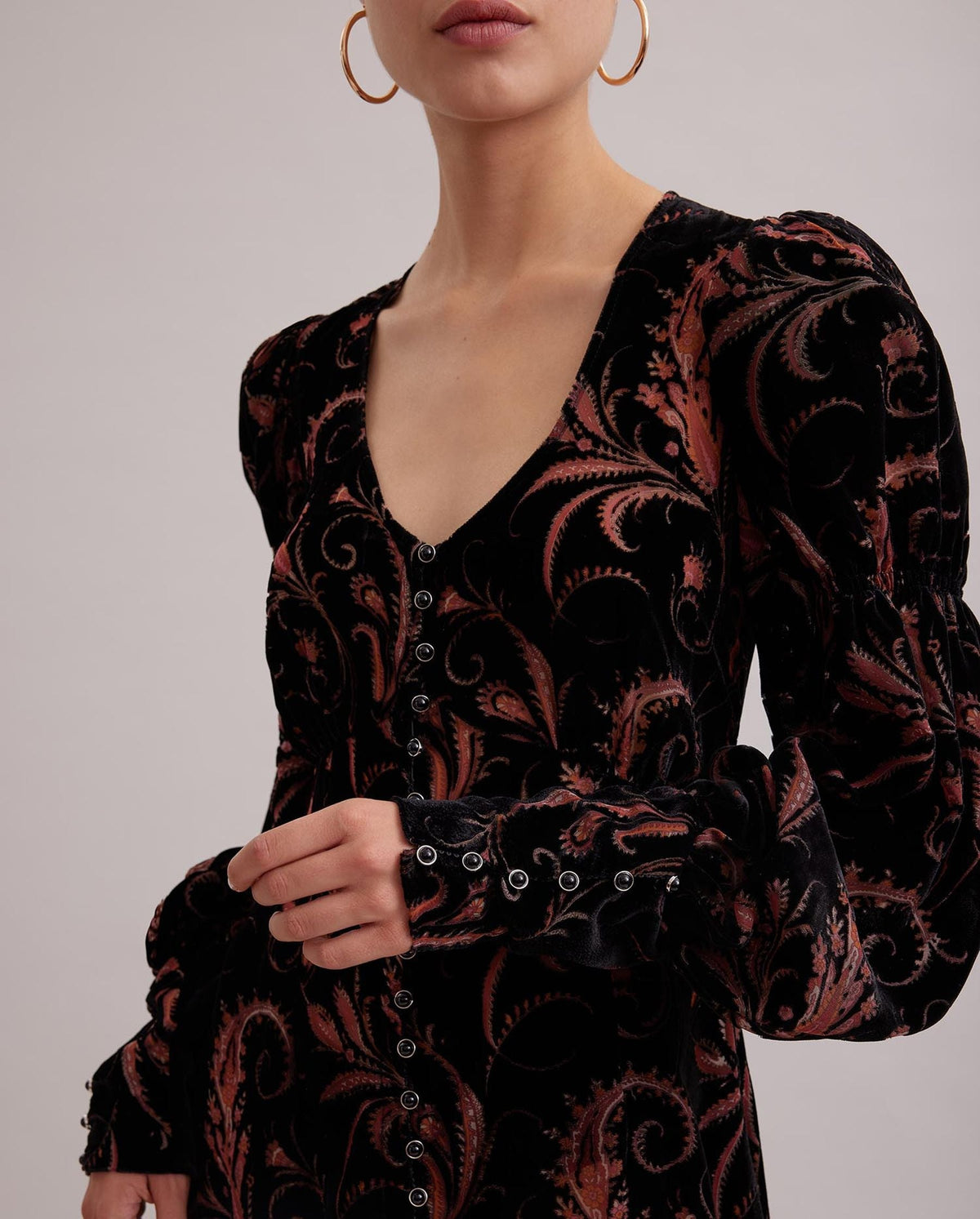 Robe Albine en velours - Black