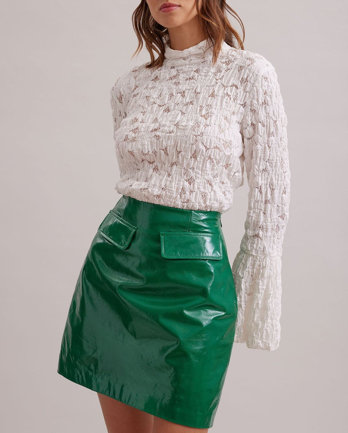 Blouse Lyrisme en dentelle - Moon White