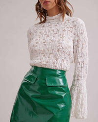 Blouse Lyrisme en dentelle - Moon White