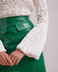 Blouse Lyrisme en dentelle - Moon White
