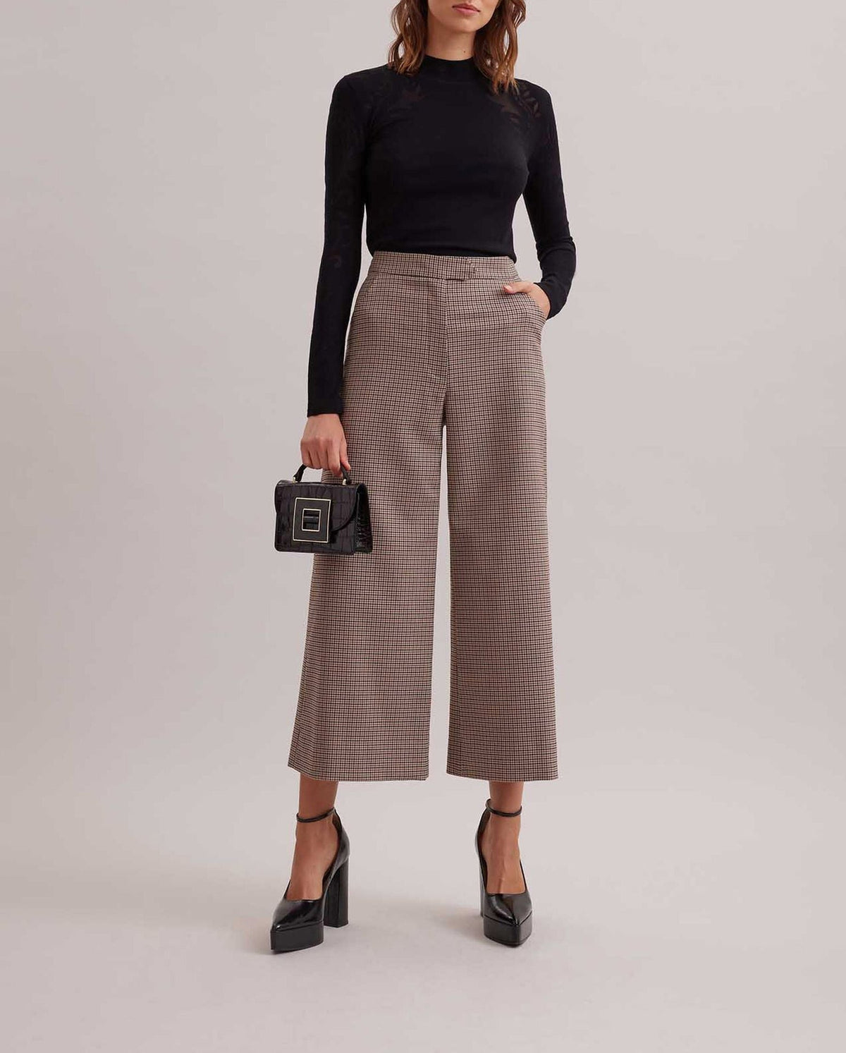 Pantalon Ecrivain à carreaux - Almond Tan