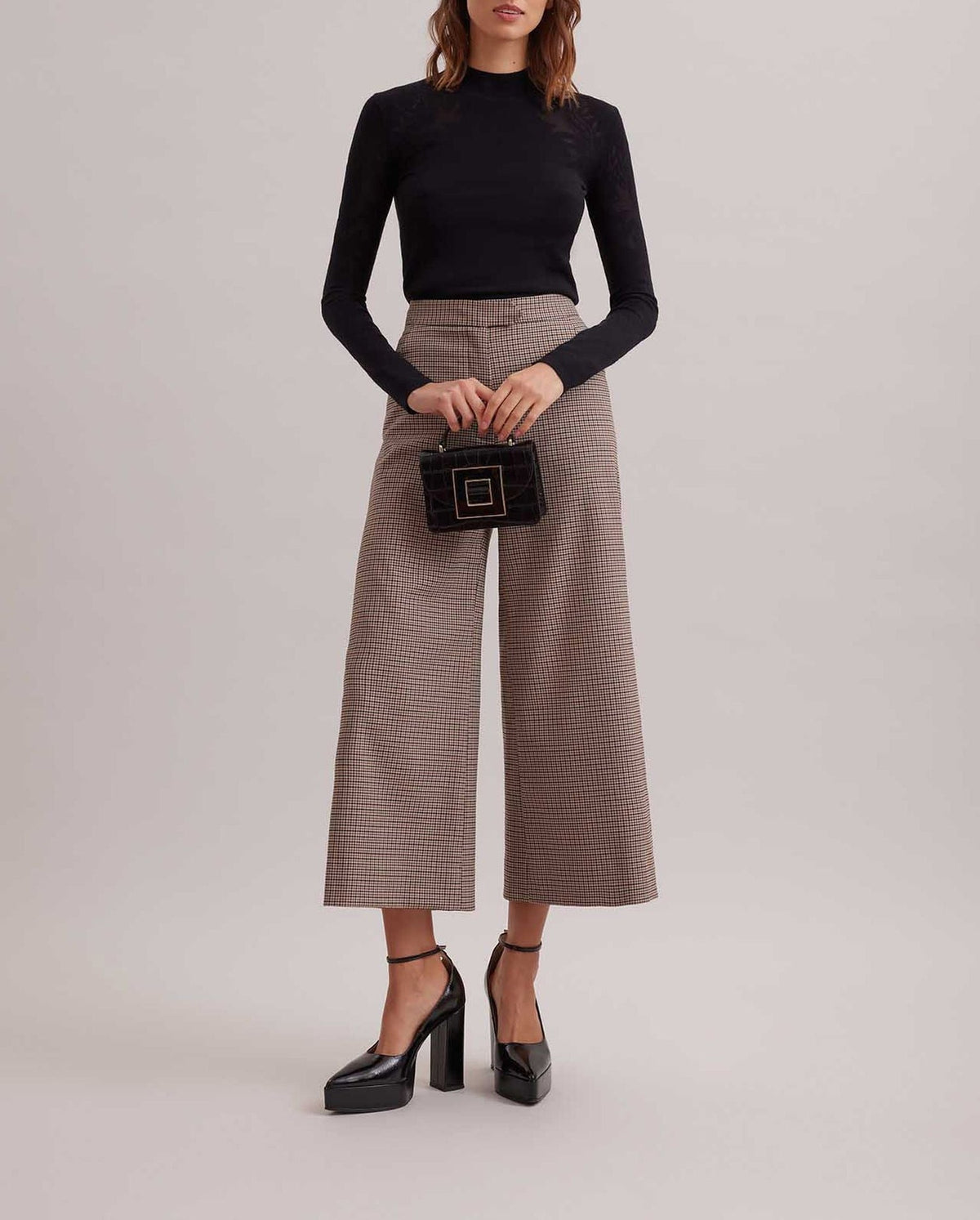 Pantalon Ecrivain à carreaux - Almond Tan