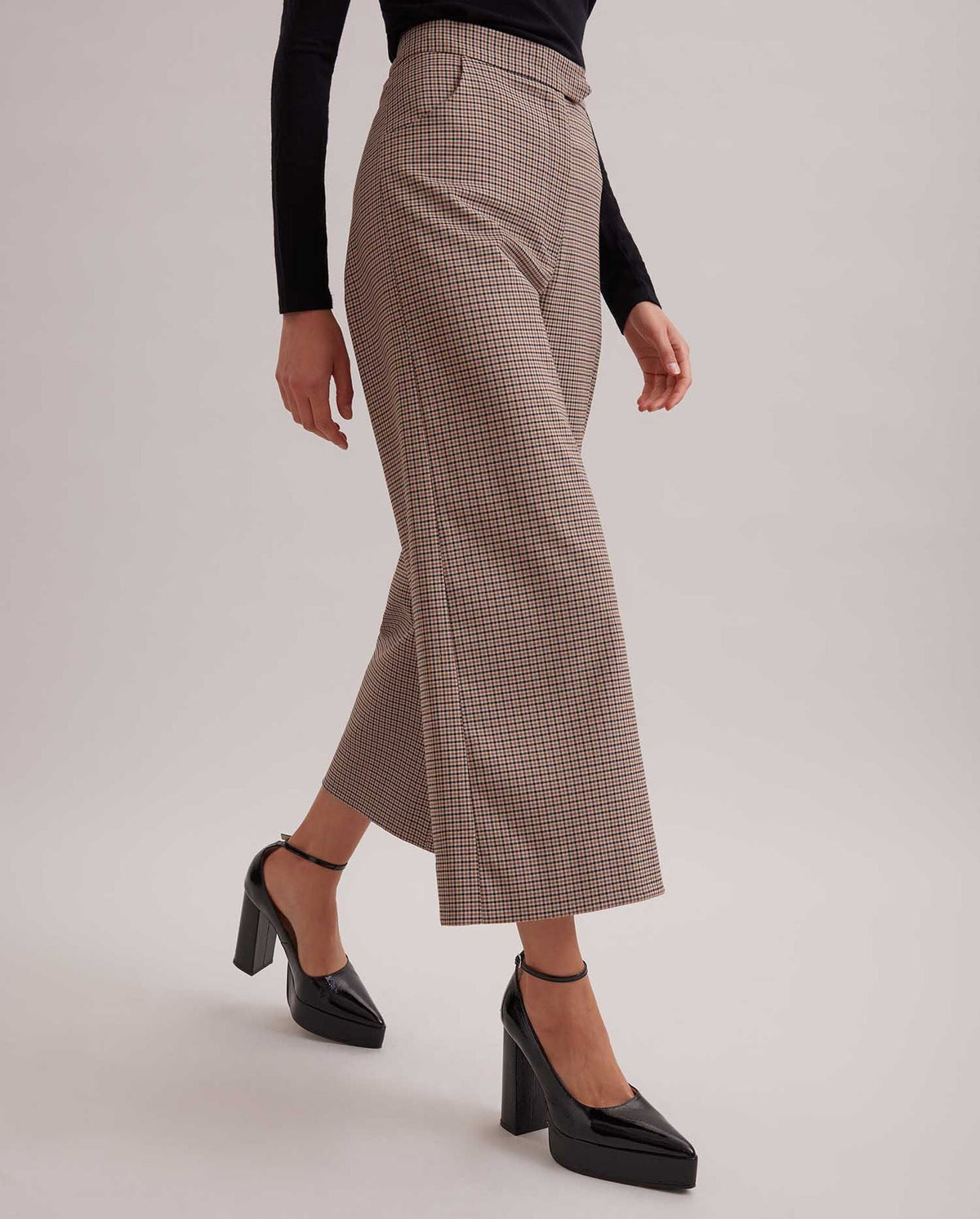 Pantalon Ecrivain à carreaux - Almond Tan