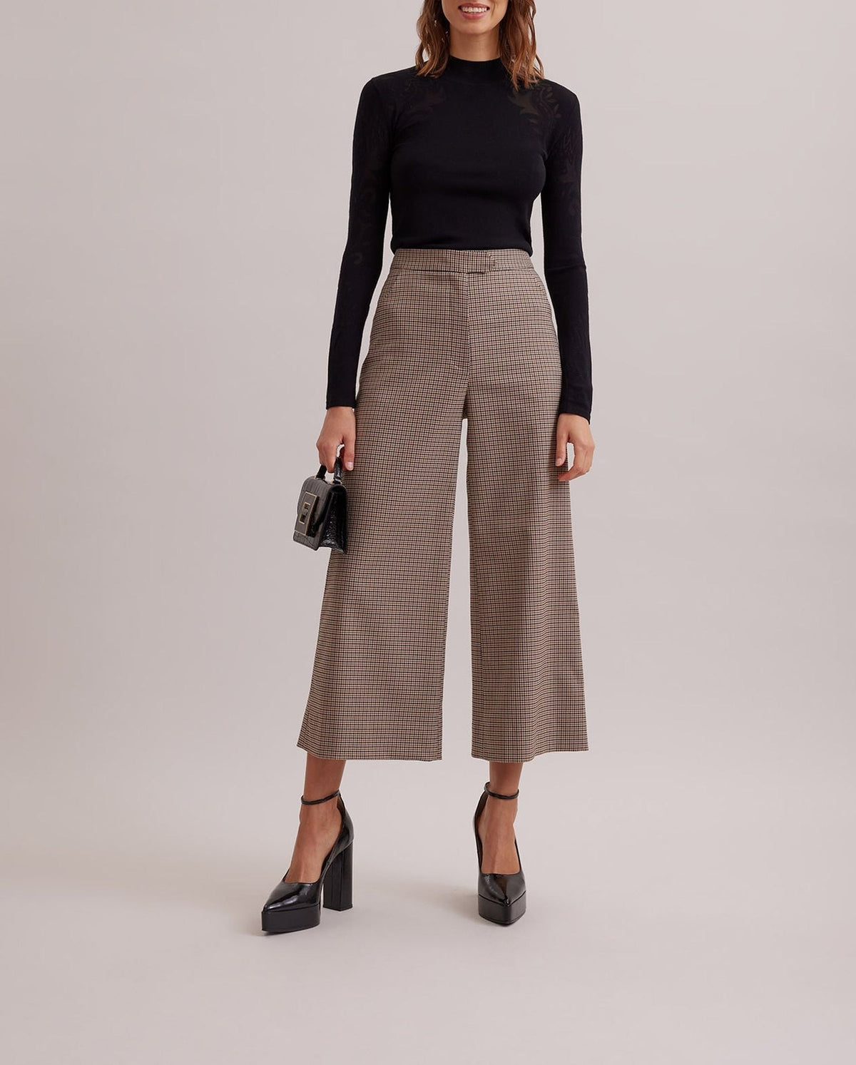 Pantalon Ecrivain à carreaux - Almond Tan