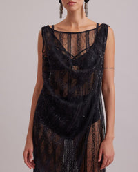 Robe Emotion à détails transparent - Black