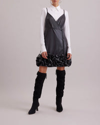 Robe Consuela en similicuir - Black
