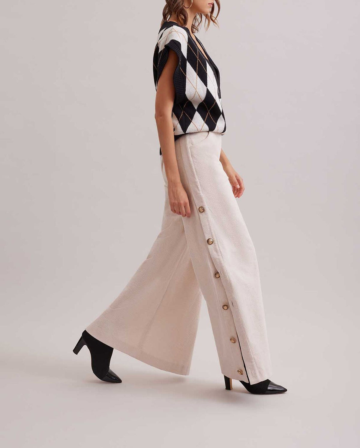Pantalon large Lavinia - Moon White
