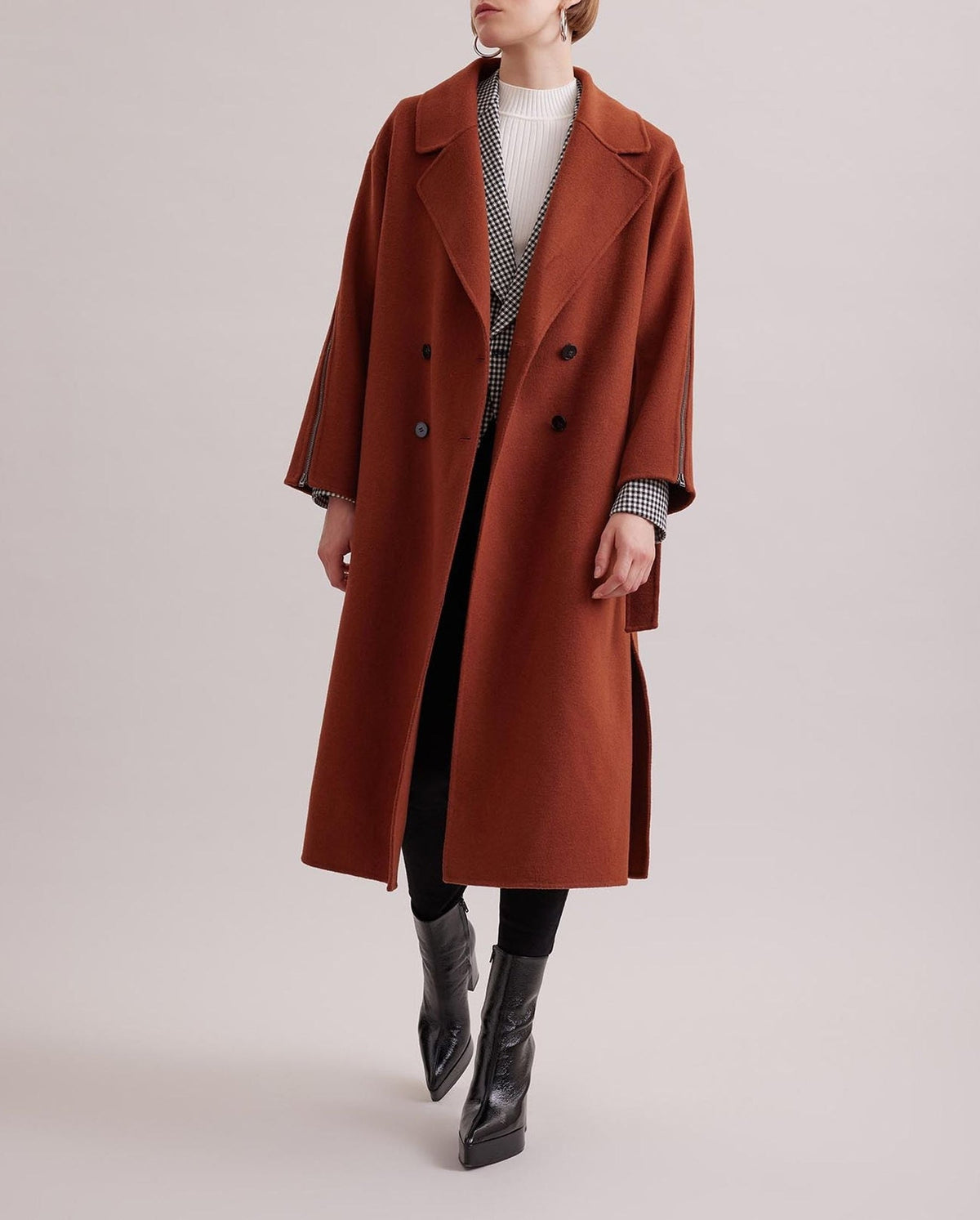 Manteau Gallery en laine - Chocolate