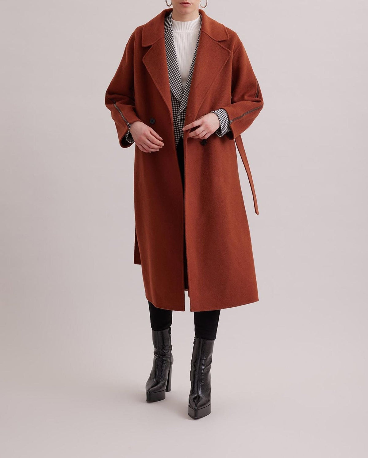 Manteau Gallery en laine - Chocolate