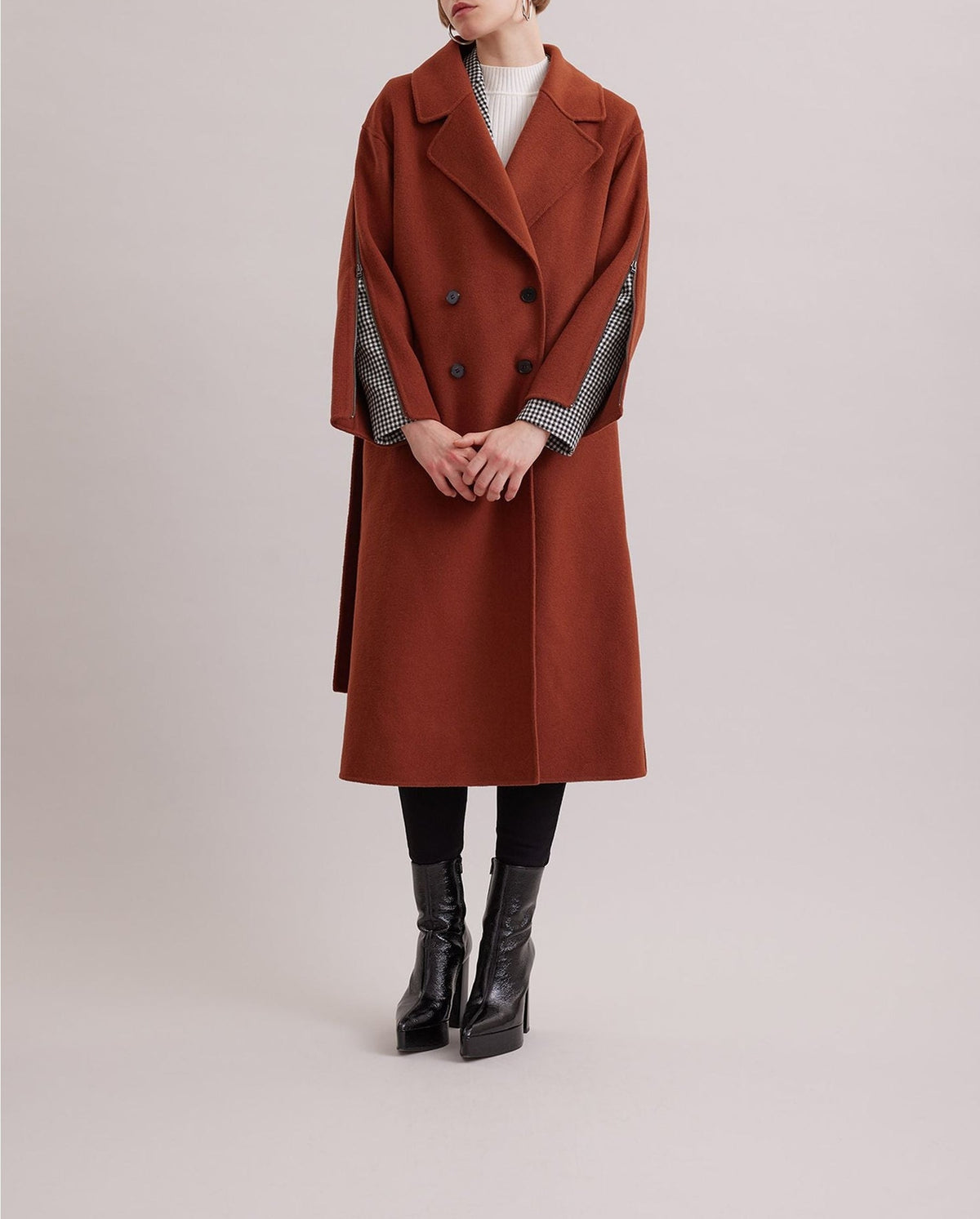 Manteau Gallery en laine - Chocolate