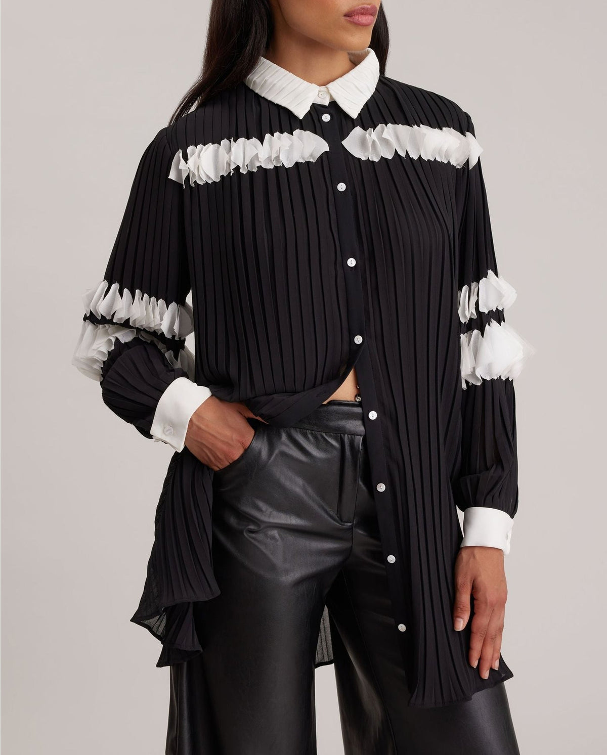 Chemise longue Poésie - Black