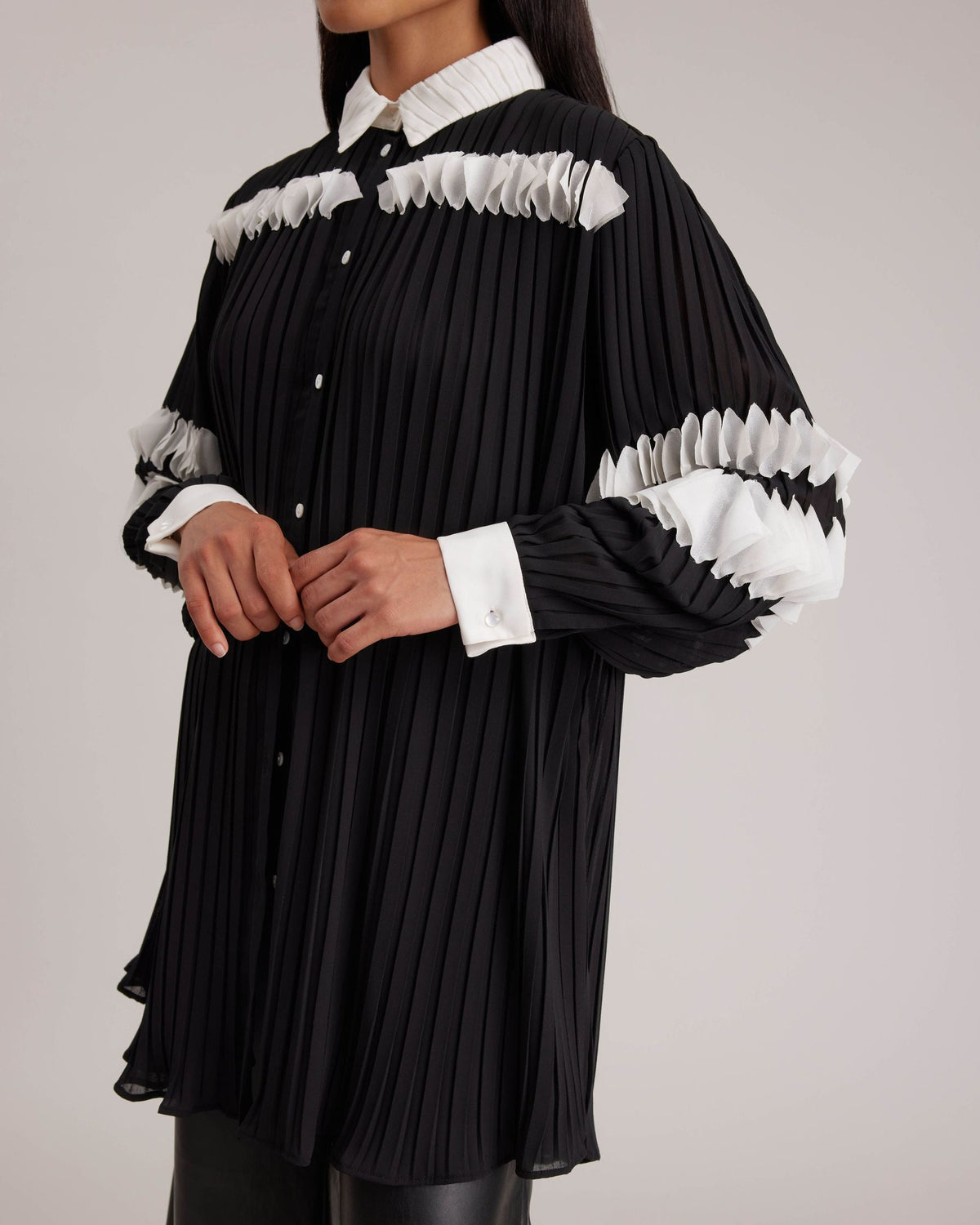 Chemise longue Poésie - Black