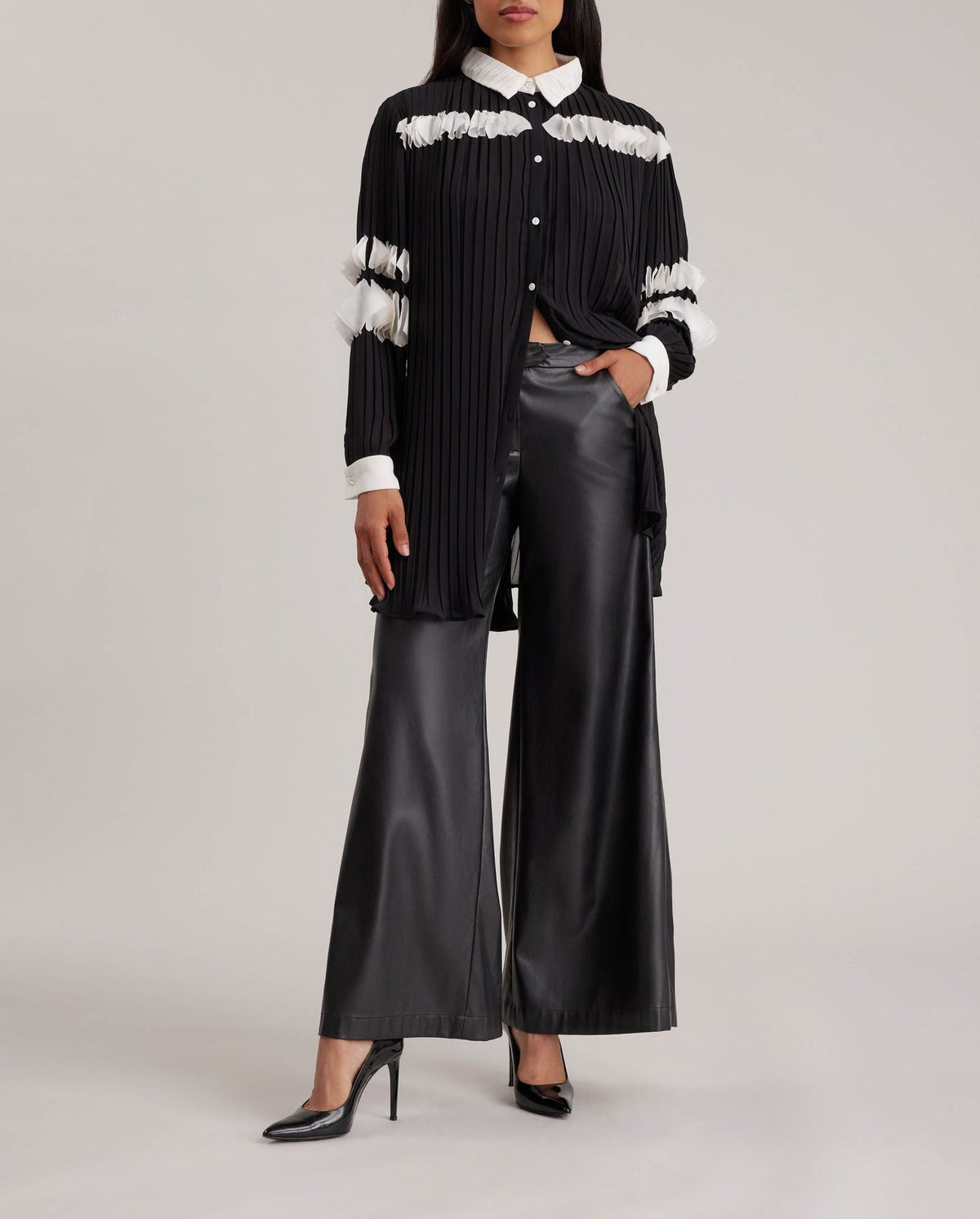 Chemise longue Poésie - Black