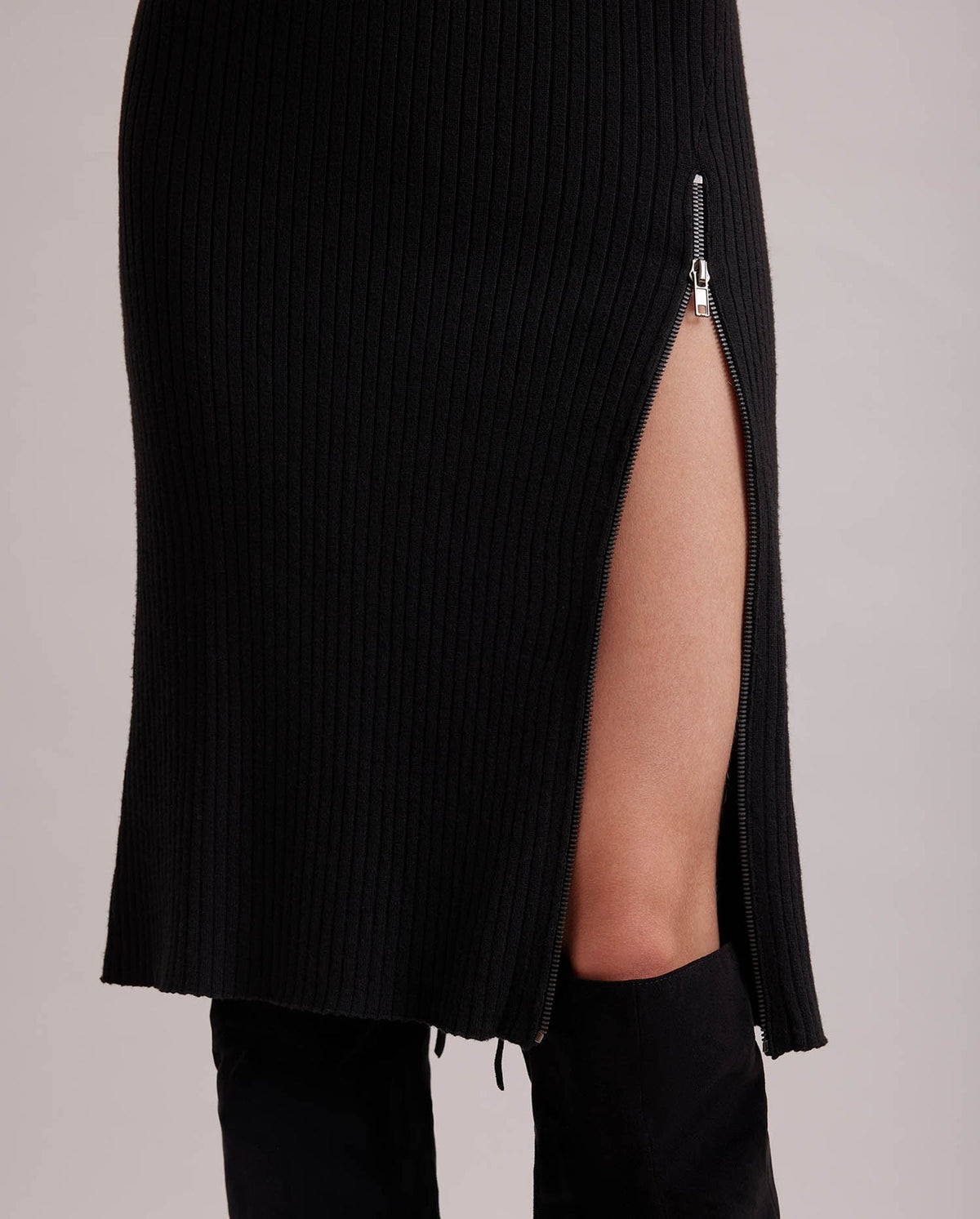 Robe Ecusson côtelée - Black