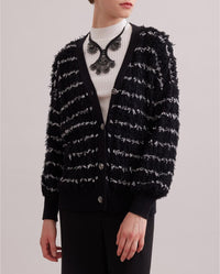 Cardigan Parnasse à col roulé - Black