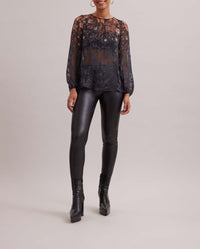 Blouse Allegory en soie - Black