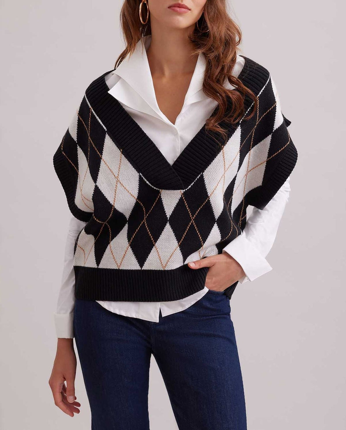 Gilet sans manche Country - Black & White