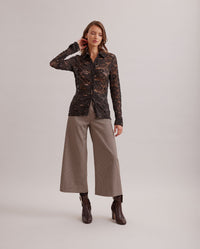 Chemise Sandien en dentelle - Chocolate