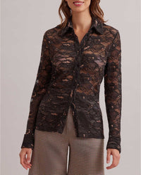 Chemise Sandien en dentelle - Chocolate