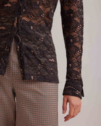 Chemise Sandien en dentelle - Chocolate