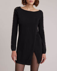 Robe pull Philo en dentelle - Black