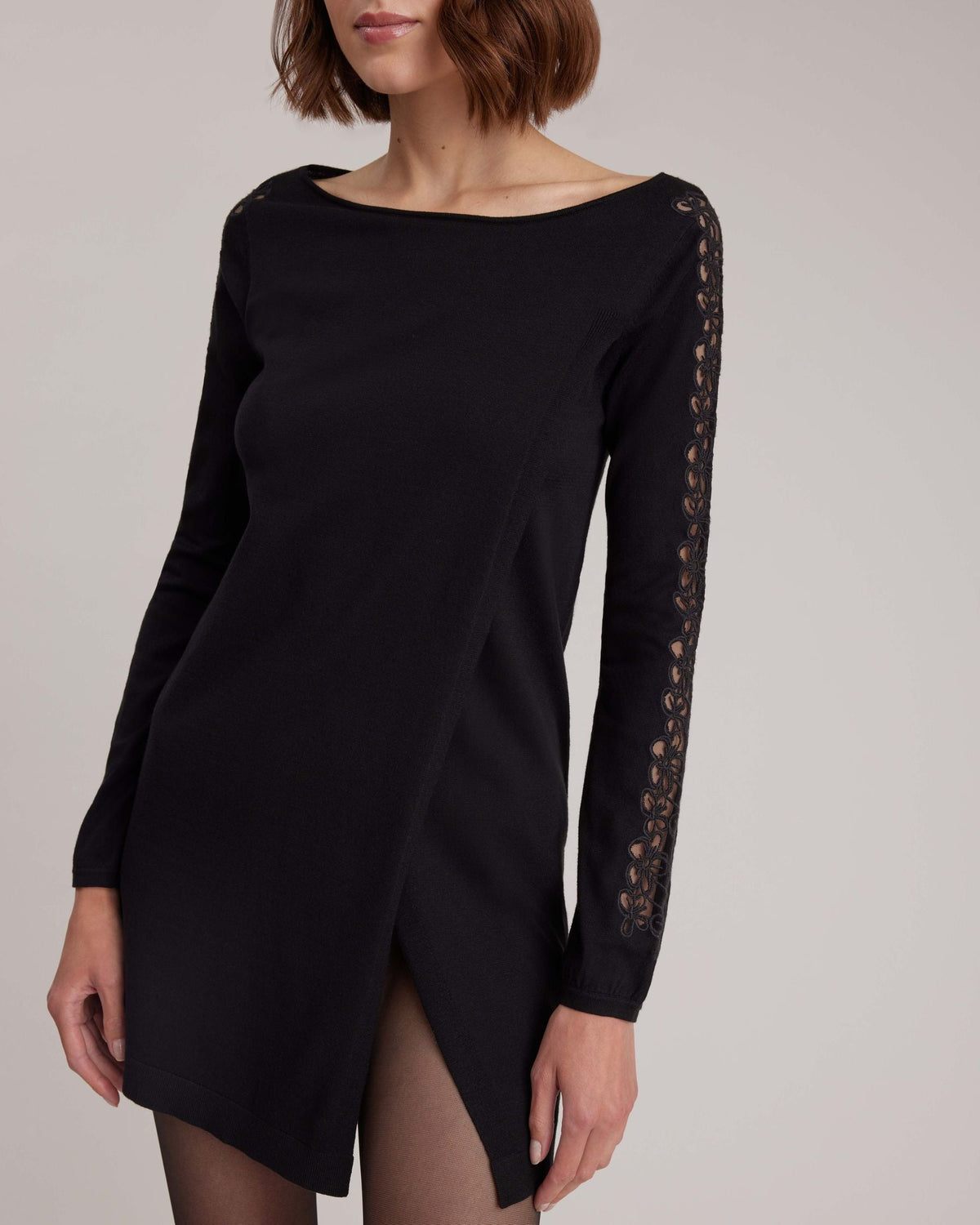 Robe pull Philo en dentelle - Black