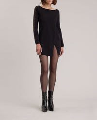Robe pull Philo en dentelle - Black