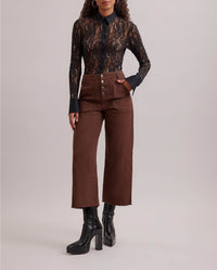 Jeans droit Intrigue - Chocolate