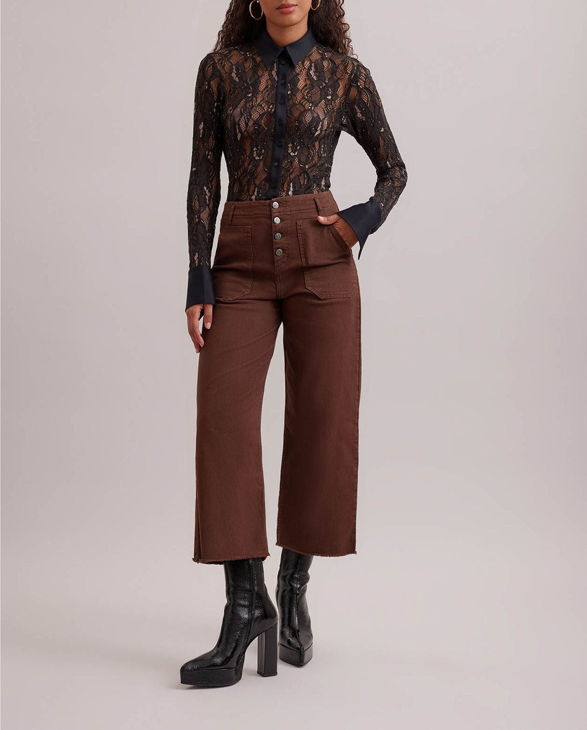 Jeans droit Intrigue - Chocolate