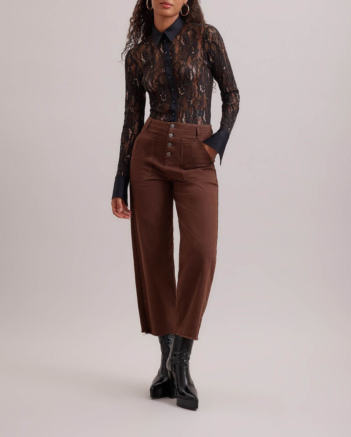 Jeans droit Intrigue - Chocolate